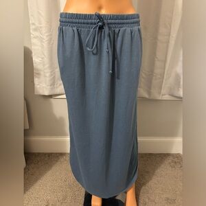 Cool Three Bird Nest size L blue sweatshirt midi skirt pockets women new